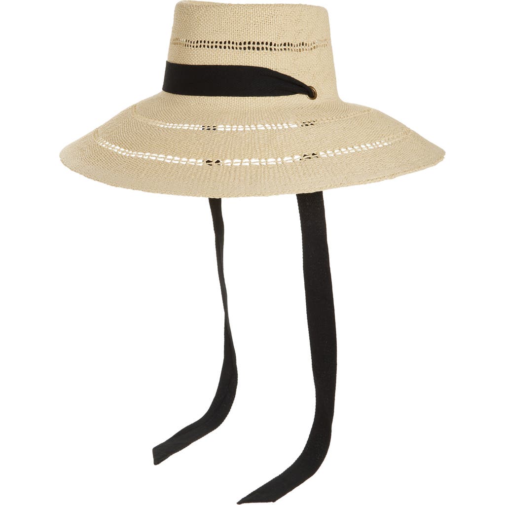 Lack Of Color Paloma Woven Straw Sun Hat In Cream