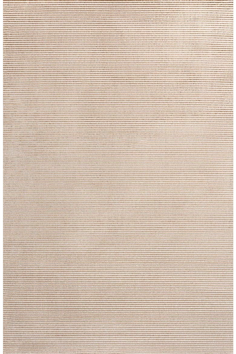 Cole Modern Minimalist Pinstripe High-Low Area Rug, Alternate, color, White/Gold