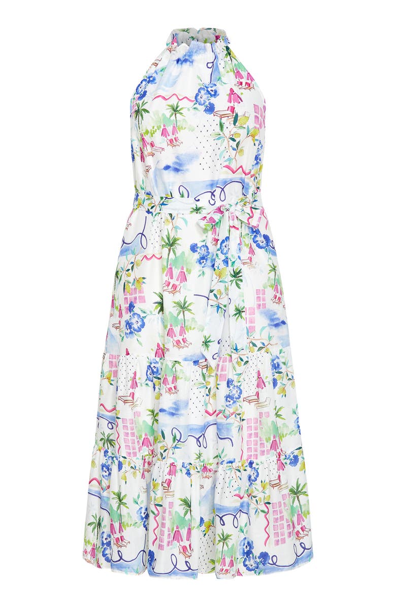 City Chic Island Breeze Maxi Halter Dress, Alternate, color, Island Breeze