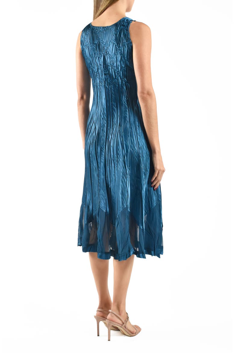 Charmeuse & Chiffon Cocktail Dress with Jacket, Alternate, color, MEDITERRANEA