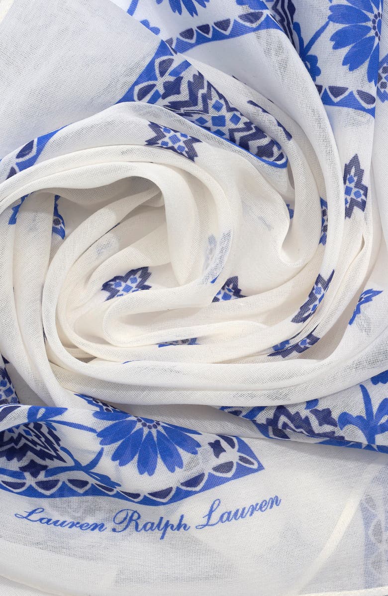 Lauren Ralph Lauren Cotton & Silk Square Bandana, Alternate, color, 