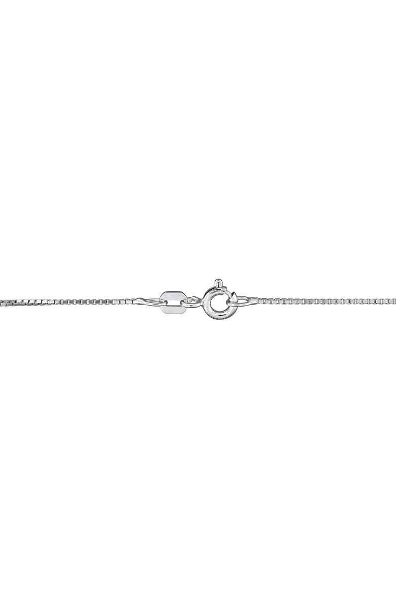 DELMAR Box Link Chain Necklace, 0.80mm, Alternate, color, Silver