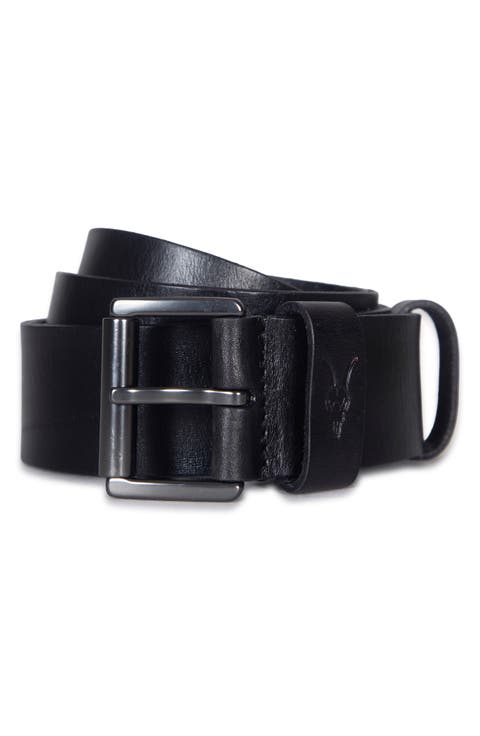 Distressed Milled Leather Belt