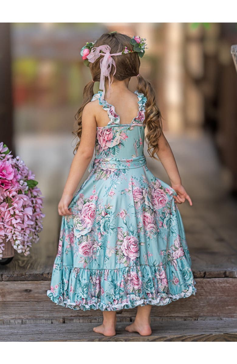 Mia Belle Girls Girls Secret Garden Rose Hi-Lo Ruffle Dress, Alternate, color, 
