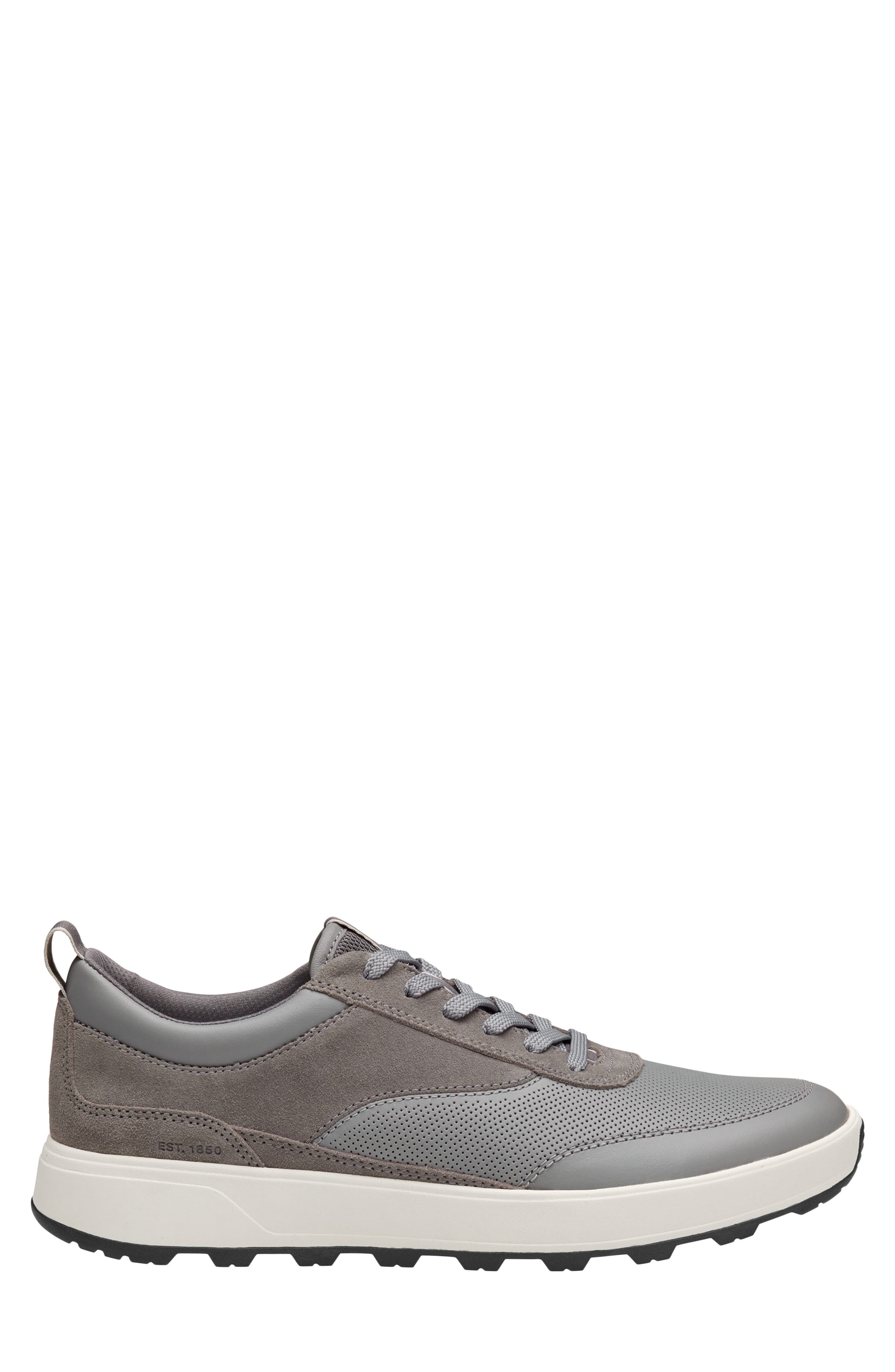 Lucas Sneaker, Alternate, color, GRAY FULL GRAIN/ SUEDE