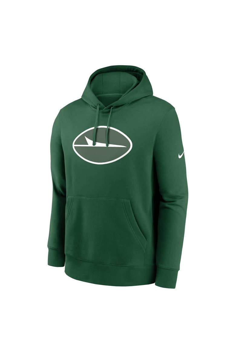 Men's Nike Green New York Jets Club Logo Pullover Hoodie, Alternate, color, Green