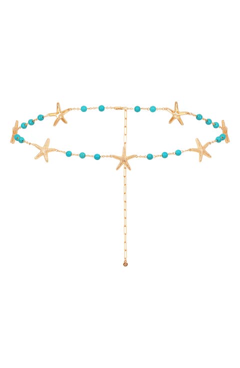 Starfish & Turquoise Belly Chain