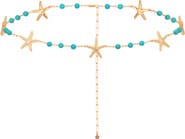 Ettika Starfish & Turquoise Belly Chain