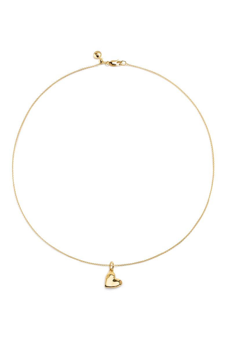 Heart Pendant Necklace, Main, color, 18CT GOLD VERMEIL