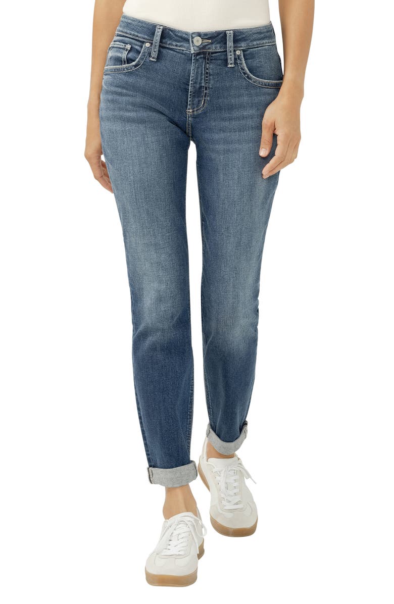 Silver Jeans Co. Boyfriend Ankle Straight Leg Jeans, Main, color, Shirley