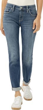 Silver Jeans Co. Boyfriend Ankle Straight Leg Jeans
