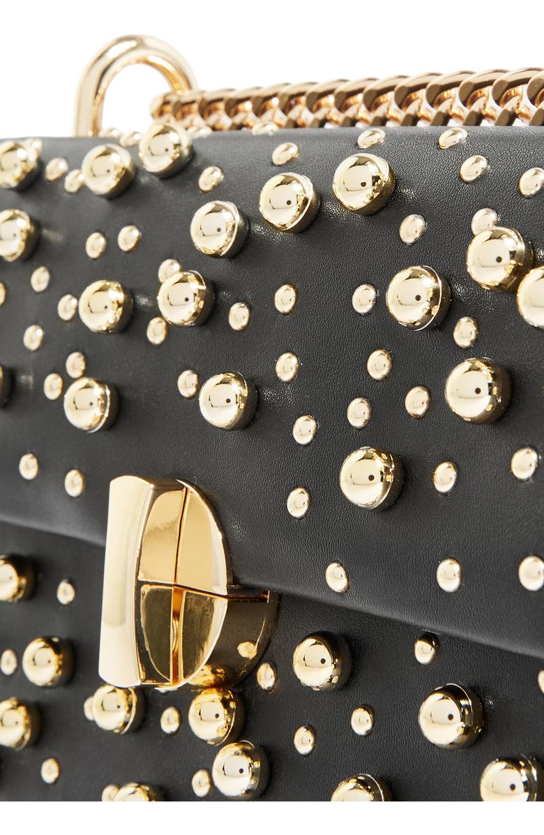 Topshop Betty Ball Stud Faux Leather Crossbody Bag, Alternate, color,