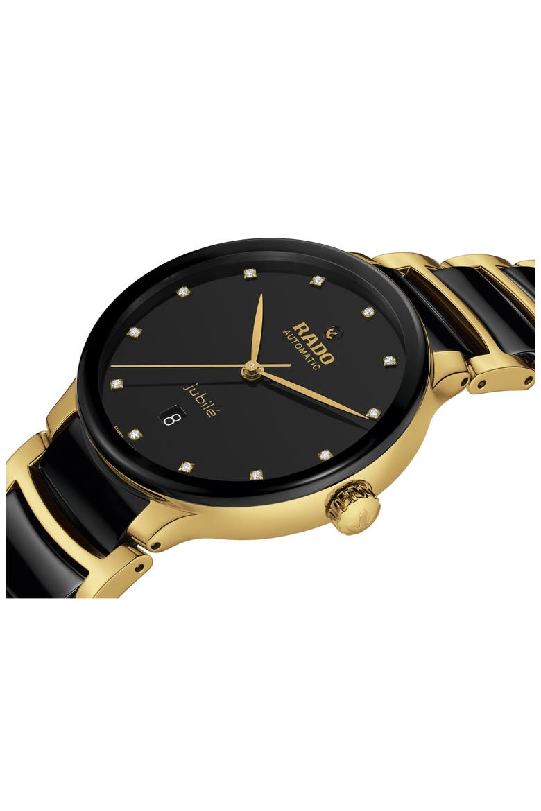 Centrix Superjubilé Diamond Bracelet Watch, 39.5mm, Alternate, color, BLACK/ GOLD