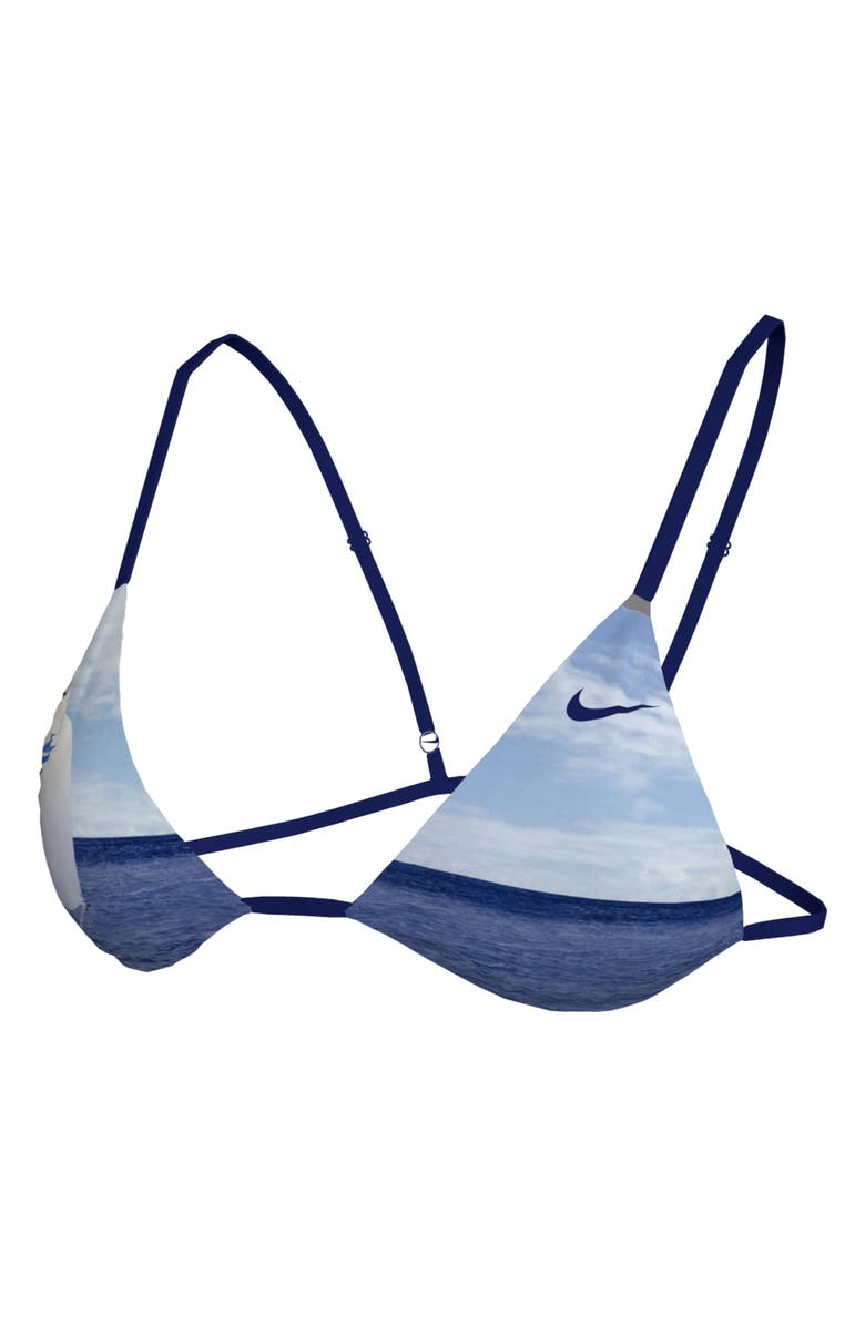 Nike Triangle Bikini Swim Top, Alternate, color, Blue Multi