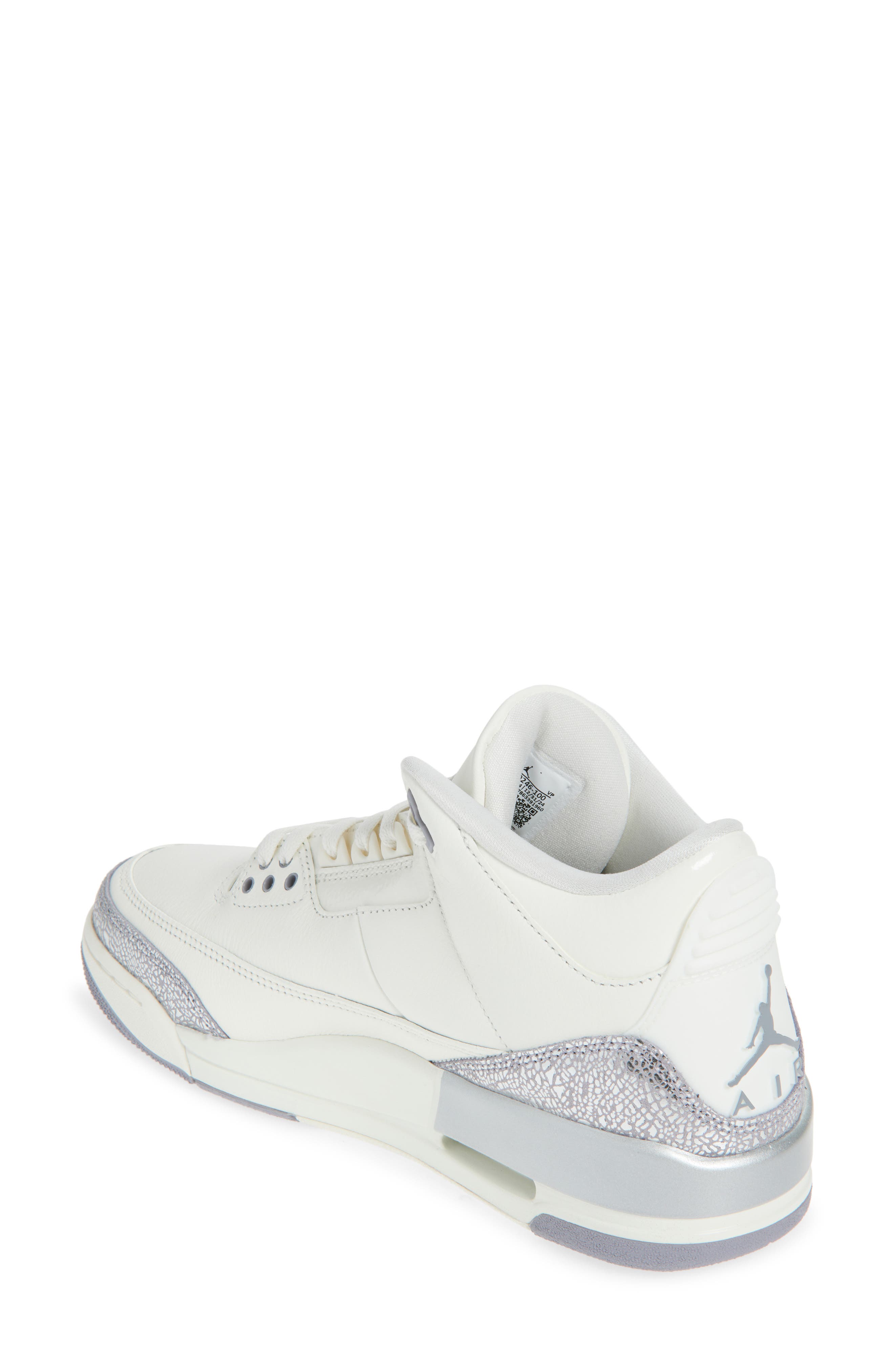 Jordan Air Jordan 3 Retro Basketball Sneaker, Alternate, color, Sail/ Cement Grey/ Silver