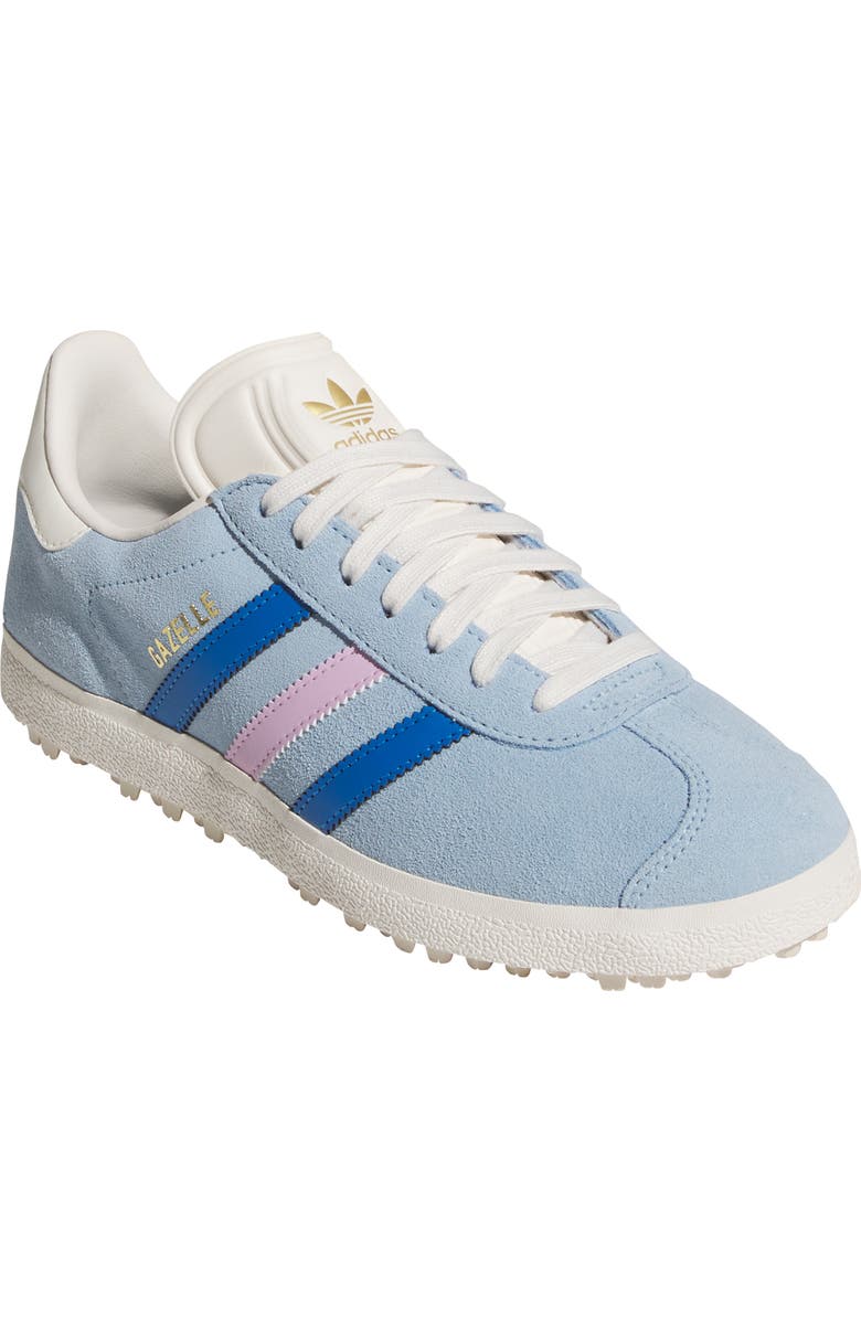 adidas Gazelle Spikeless Golf Shoe, Main, color, Clear Sky/ Blue Bird/ Lilac
