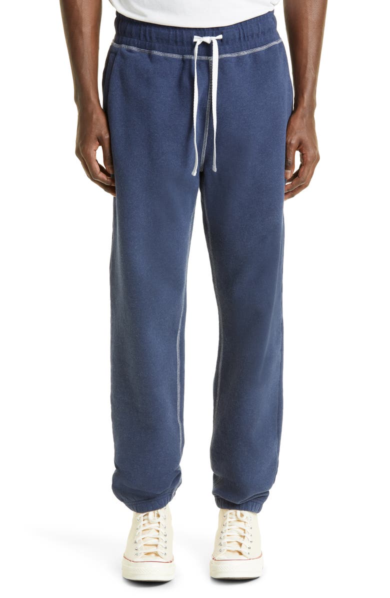 Sunspel Contrast Stitch French Terry Joggers, Main, color, 