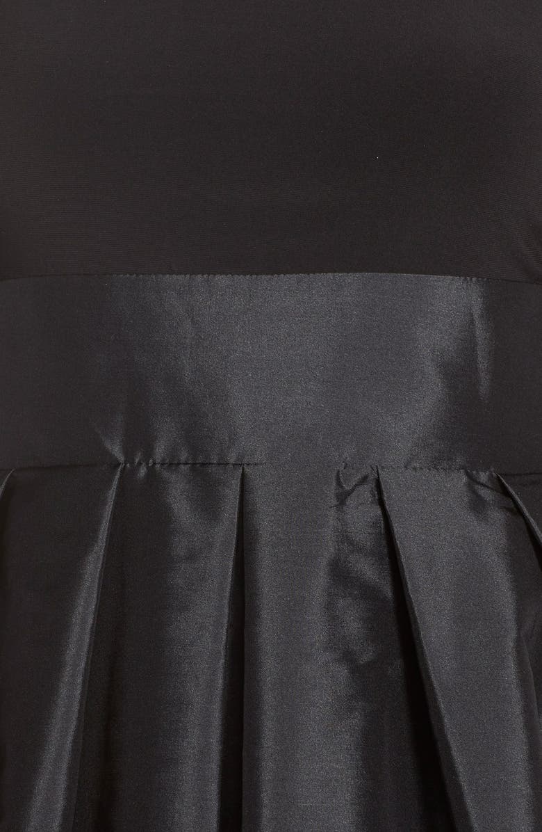 Adrianna Papell Bow Taffeta Fit & Flare Dress, Alternate, color, 