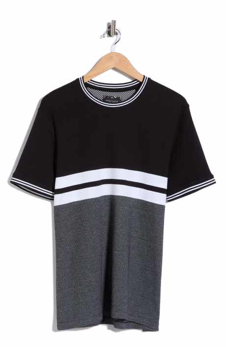 DENIM AND FLOWER Tipped Stripe Knit T-Shirt