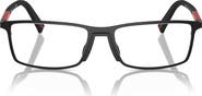 Prada Linea Rossa 55mm Rectangular Optical Glasses