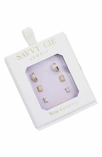 Set of 3 Cubic Zirconia Earrings