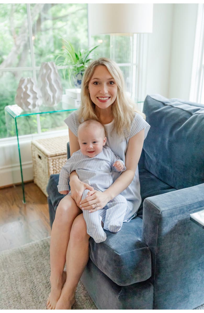 Lila and Hayes Preston Boys' Romper, Alternate, color, Classic Stripe