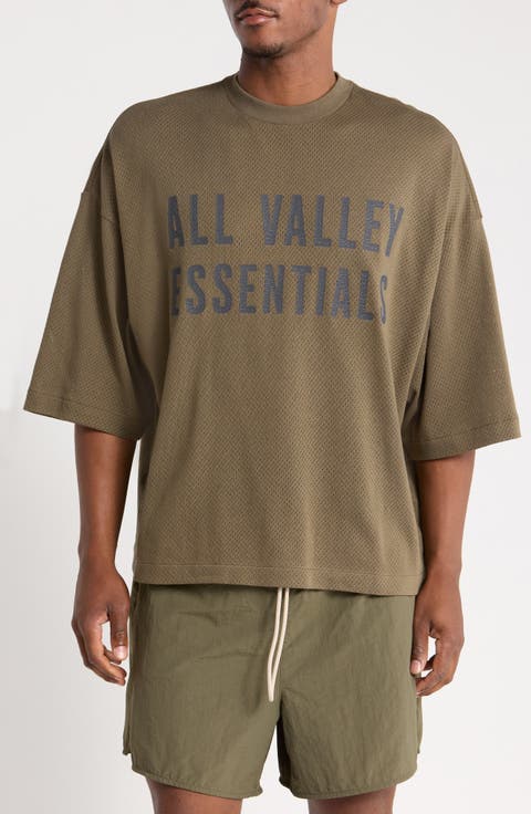 Merch Oversize Cotton Mesh Graphic T-Shirt