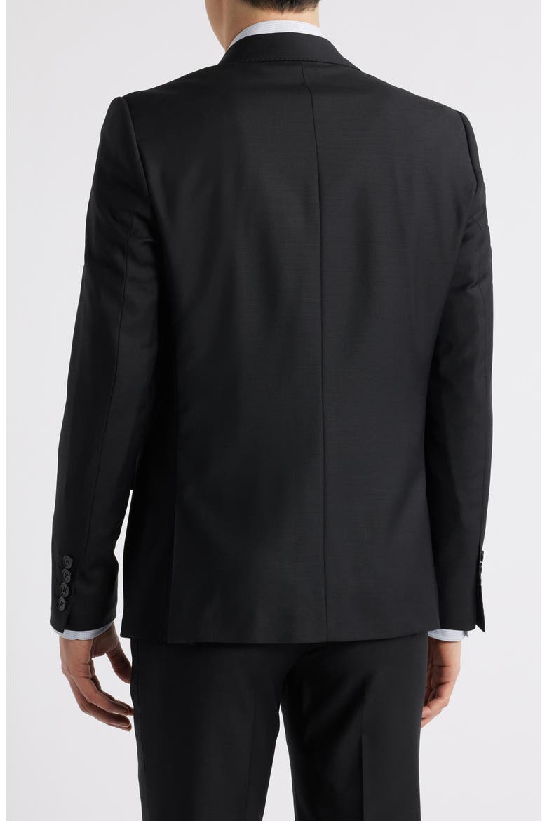 Matteo Slim Fit Black Wool Sport Coat, Alternate, color, BLACK