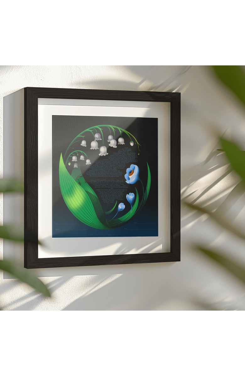 Tchotchke Flower Eye Ketubah, Alternate, color, Fill-In-The-Blank