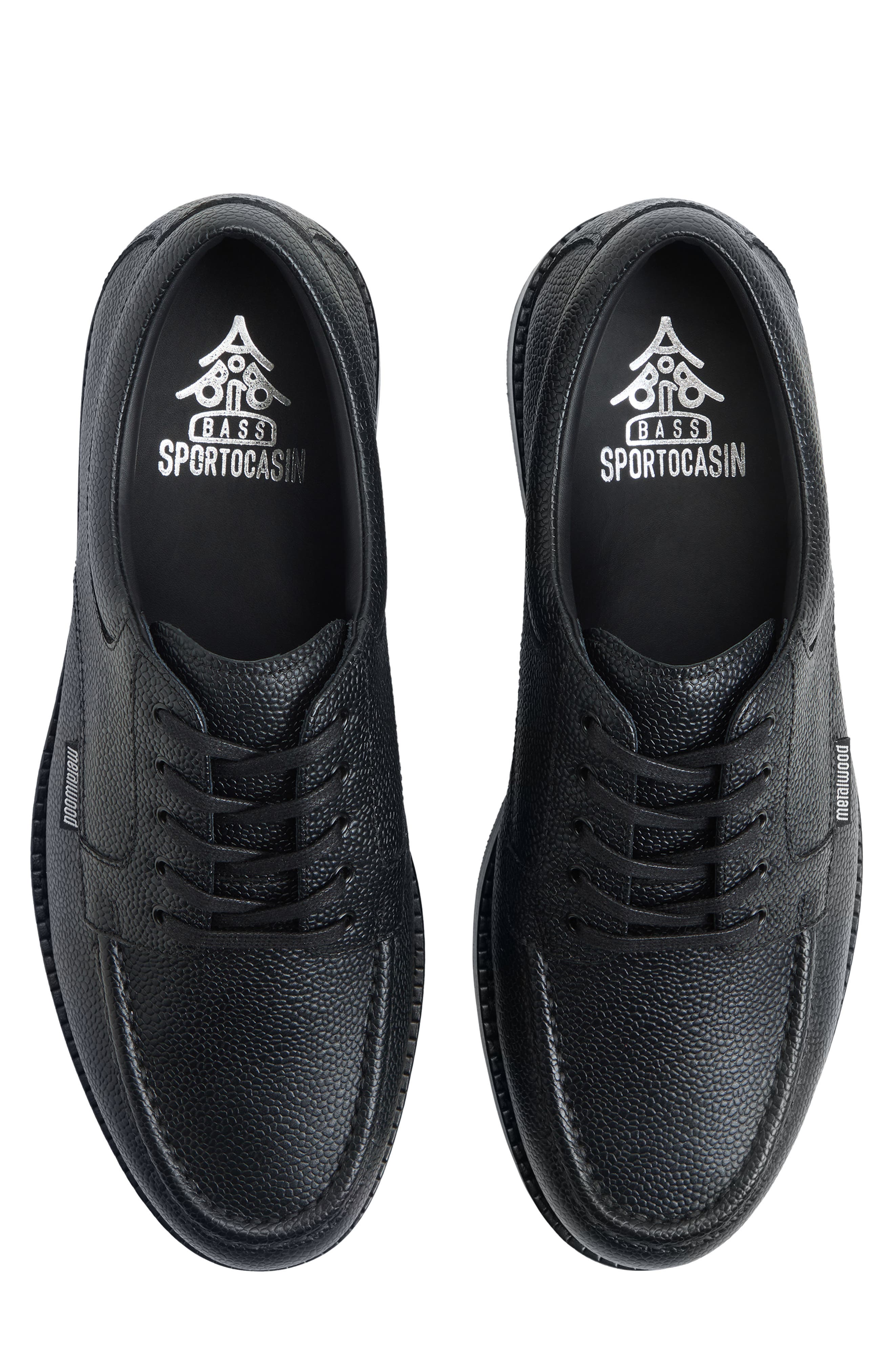 Sportocasin Leather Moc Derby, Alternate, color, BLACK