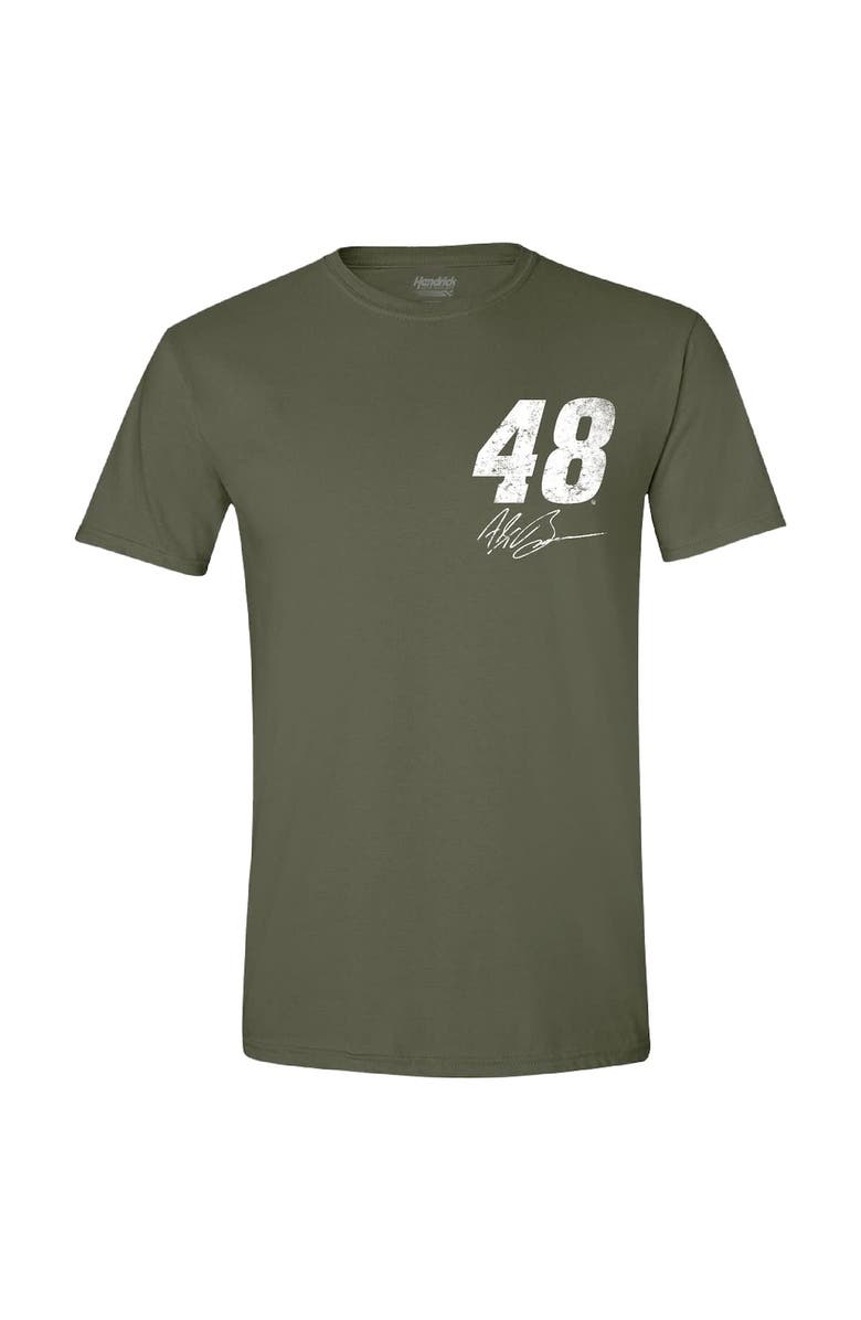 HENDRICK MOTORSPORTS TEAM COLLECTION Men's Hendrick Motorsports Team Collection Green Alex Bowman Flag T-Shirt, Alternate, color, Green