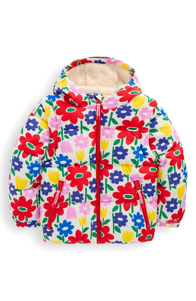 Mini Boden Kids' Quilted Fleece Lined Hooded 2-in-1 Jacket, Main, color, 