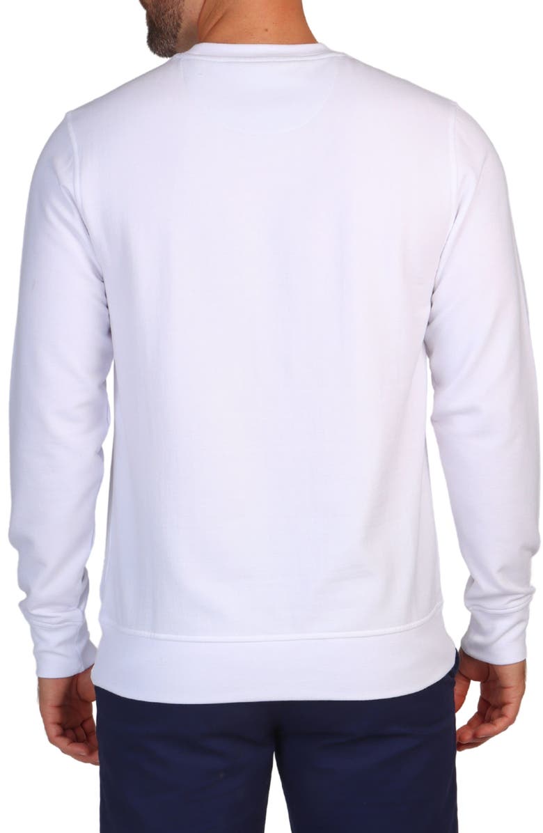 TailorByrd Sueded Fleece Crewneck Pullover, Alternate, color, White