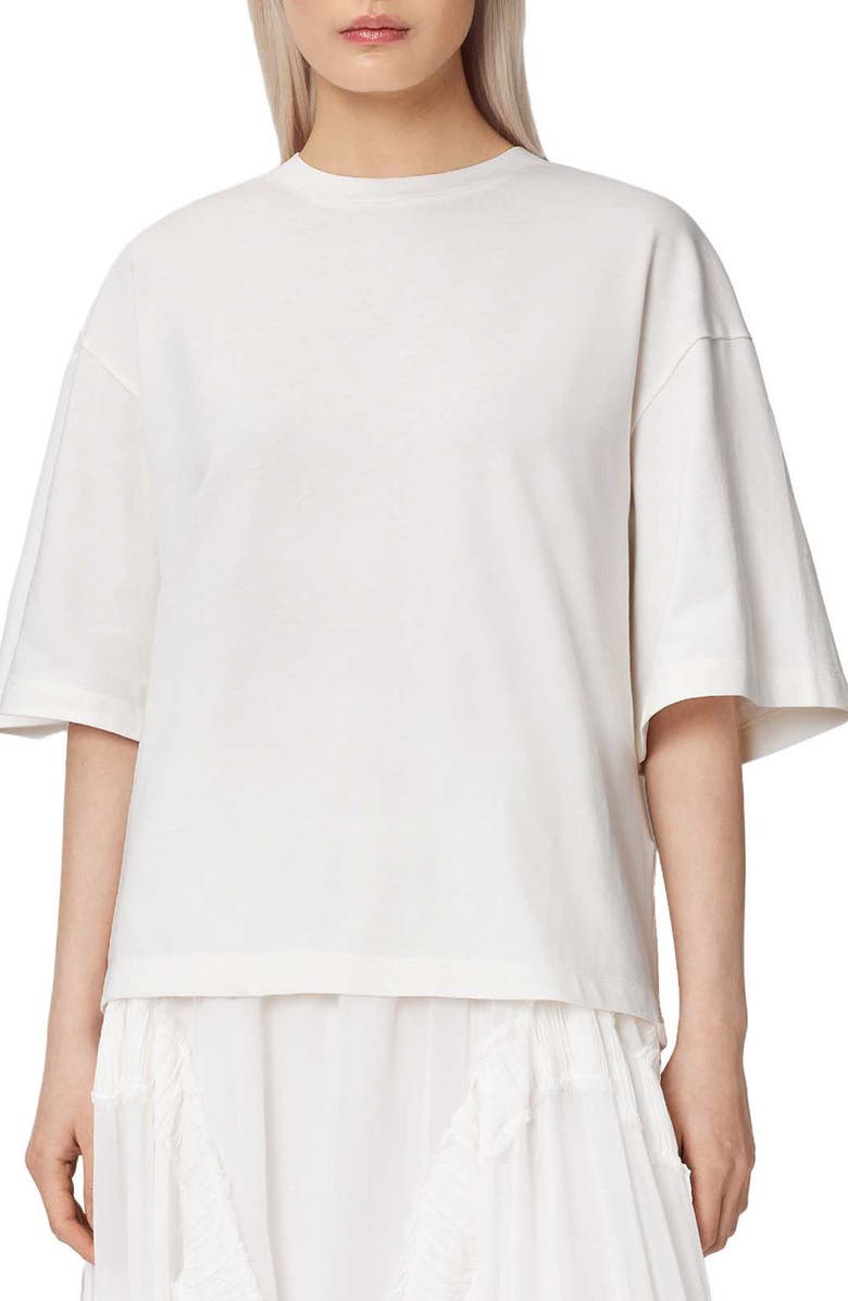 AllSaints Paloma Amelie T-shirt, Main, color, Optic White