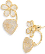 EYE CANDY LOS ANGELES Kiara CZ Jacket Drop Earrings