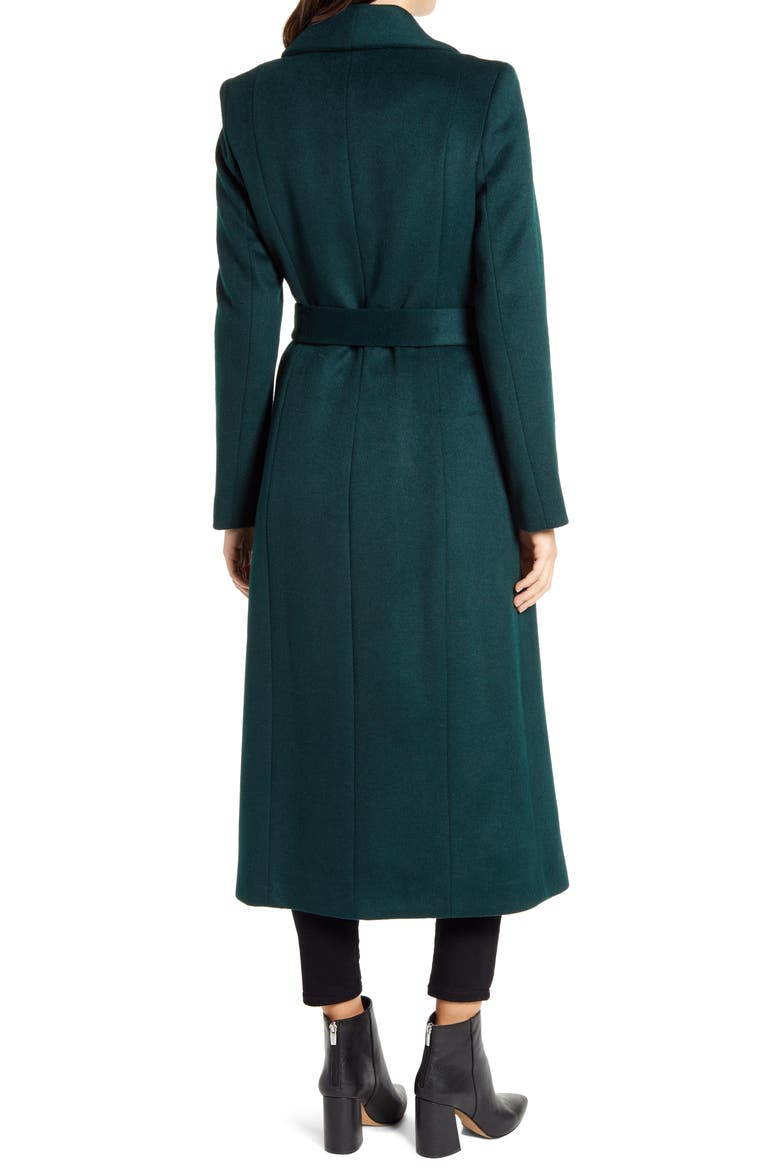 Slick Wool Blend Wrap Coat, Alternate, color, PETROLEUM