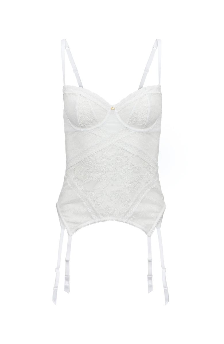 Adore Me Scottie Unlined Balconette Bustier, Alternate, color, White