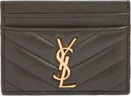 Saint Laurent Cassandra Matelassé Leather Card Case