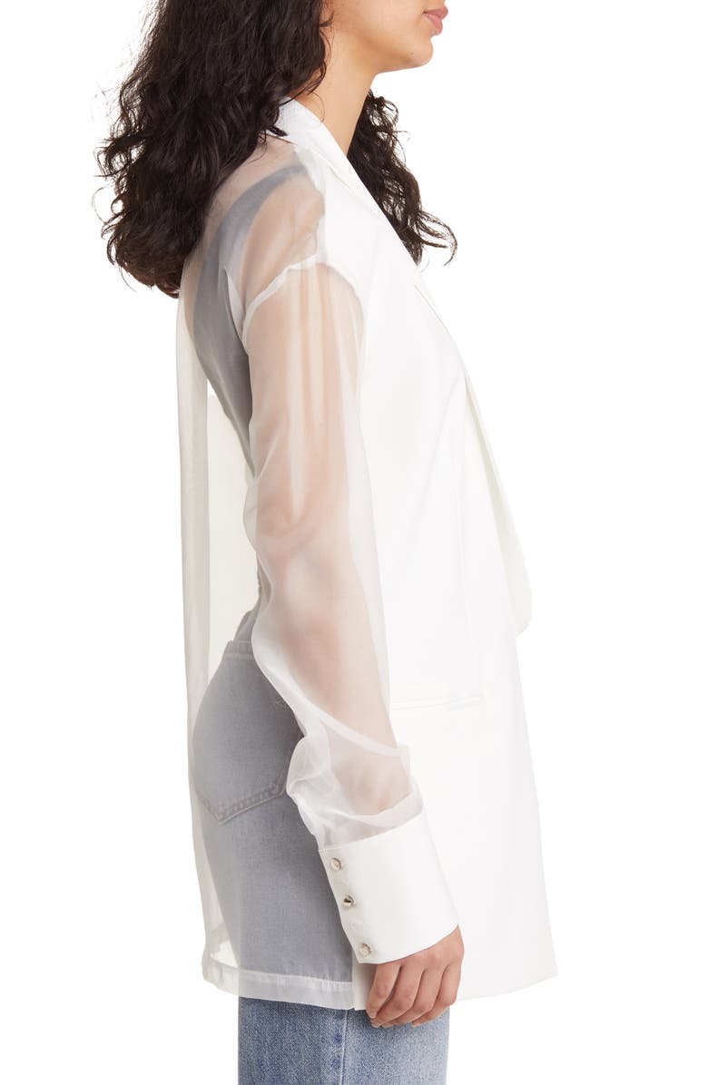 AZALEA WANG Mixed Media Blazer, Alternate, color, 