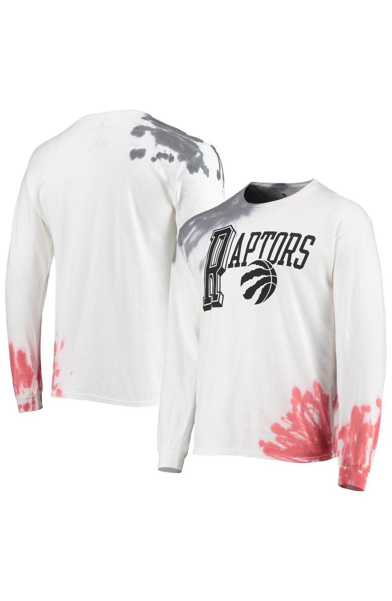 Junk Food Men's Junk Food White Toronto Raptors Tie-Dye Long Sleeve T-Shirt, Main, color, 