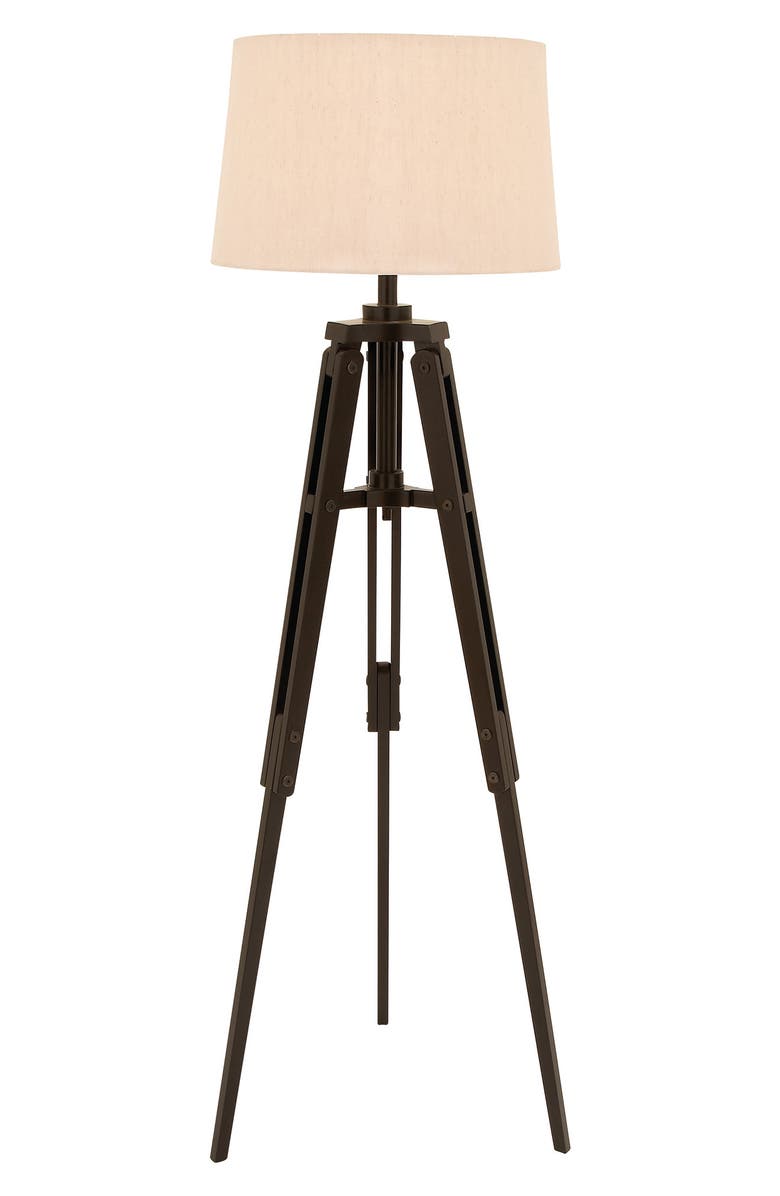 SONOMA SAGE HOME Black Wood Industrial Floor Lamp, Main, color, 