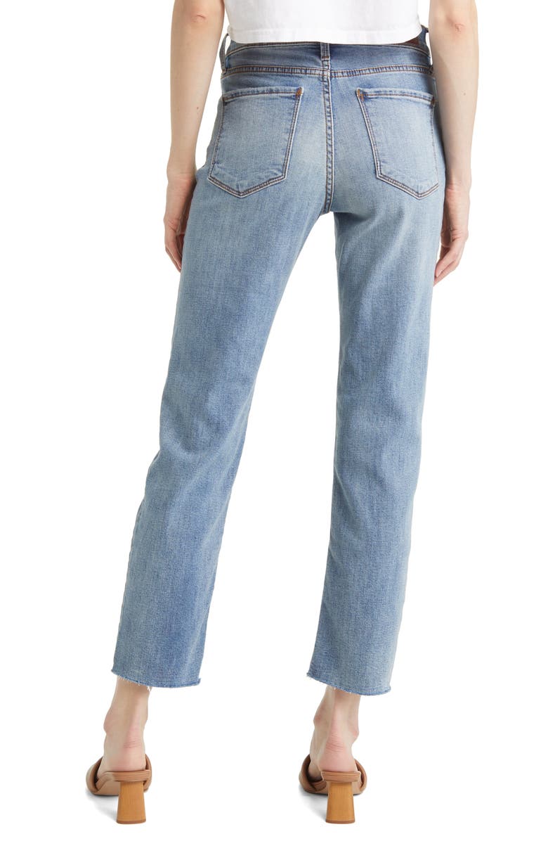 Whetherly Pierce High Waist Straight Leg Ankle Jeans, Alternate, color, 