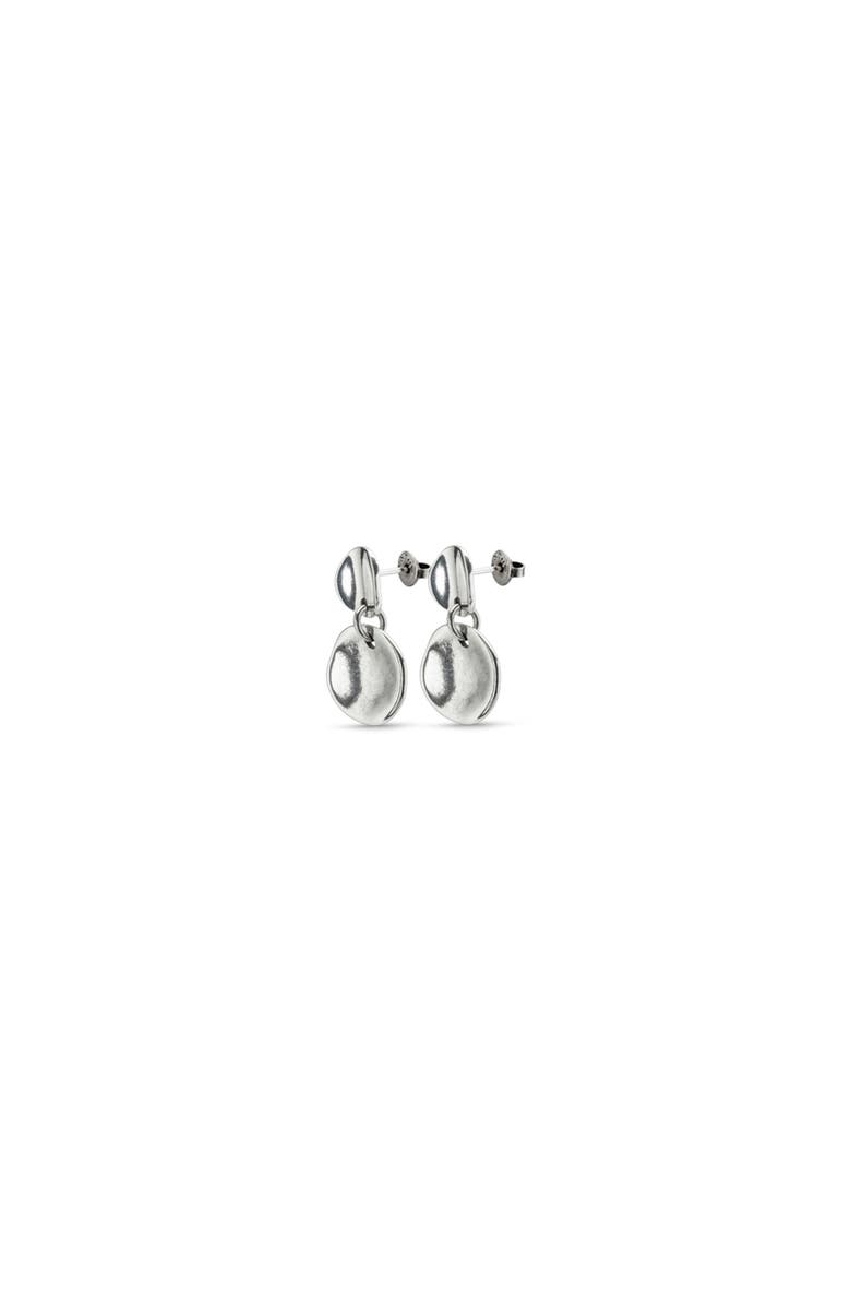 UNODE50 Sterling silver-plated irregular earrings, Alternate, color, Silver