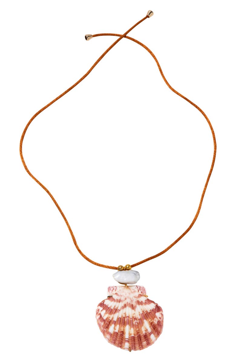 Jennifer Behr Calandra Shell Pendant Necklace, Main, color, 