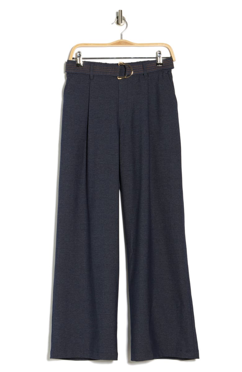 Gemma + Jane Belted Pleat Pants, Alternate, color, Indigo Blue