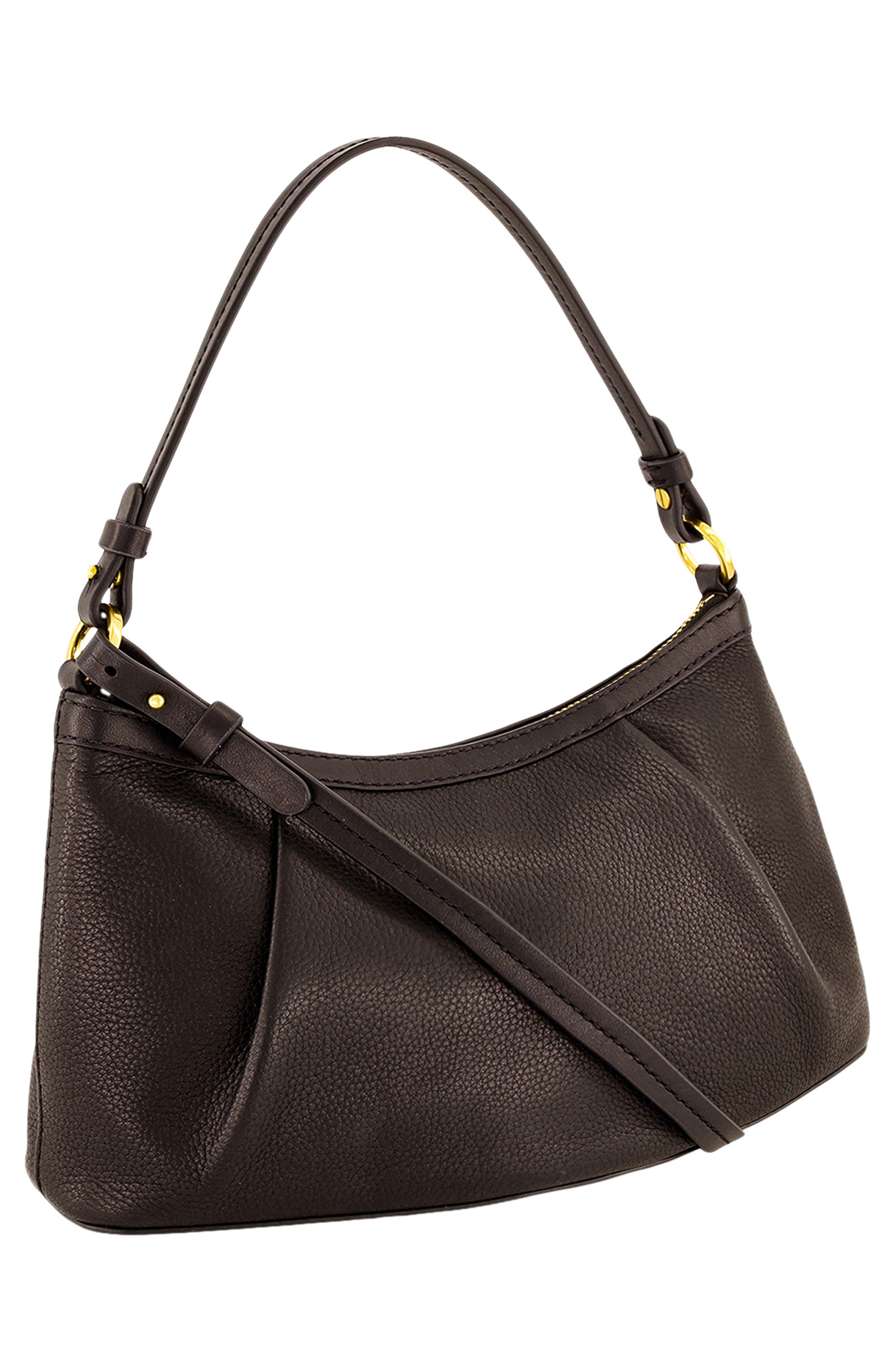 Ava Pebbled Leather Convertible Crossbody Bag, Alternate, color, CACAO