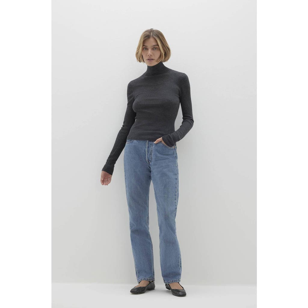 Naked Cashmere Rumer Fitted Cashmere Turtleneck In Gray