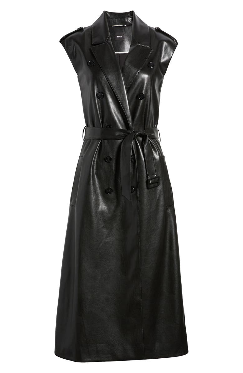 BOSS Dujeta Double Breasted Faux Leather Blazer Dress | Nordstromrack