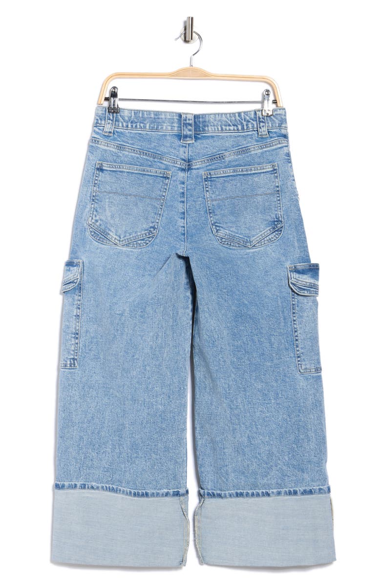Democracy Cuffed Wide Leg Cargo Jeans, Alternate, color, 