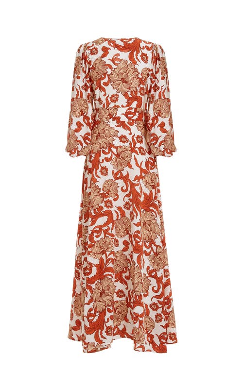 Shop La Doublej Long Camerino Dress Reef White